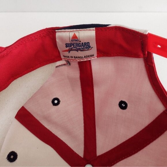 Citgo Supergard Racing #99 Jeff Burton Snapback Baseball Cap Hat Red - Picture 7 of 7